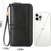 Clotth Vegan Leather Womens Wallet - RFID Blocking Large Capacity - Ladies Zip Around Clutch with Detachable Wristlet, for Daily Use,Travel - 3 of 4