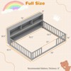 Safstar Full Size Montessori Floor Bed w/ Bookcase Storage Shelves & Safety Fence Rails - 2 of 4
