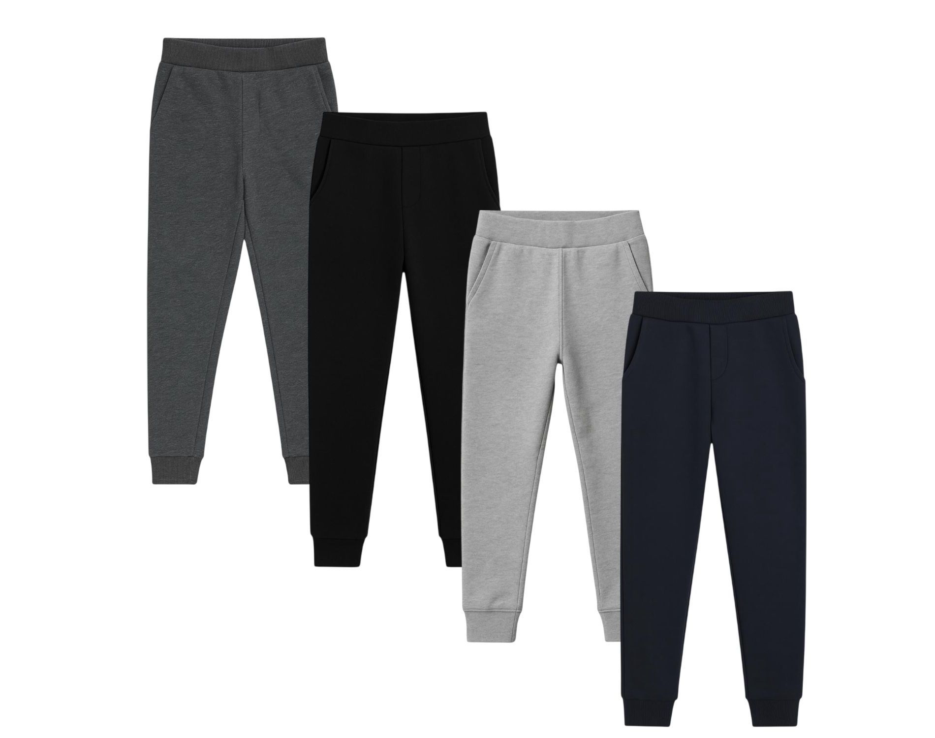 Kids 4 Pack Ultra Soft Fleece Sweatpants | Comfort & Essentials