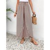 Amaryllis Women’s Smocked Waist Split Front Wide Leg Pants Abstract Geo Print Breezy Pull-On Pants - 4 of 4