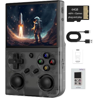 Voacle G350 Retro Handheld Game Console , 3.5 Inch IPS Screen Linux System Built-in 64G TF Card 4371 Games