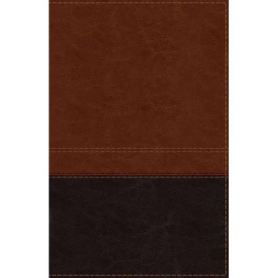 NIV, Reference Bible, Giant Print, Imitation Leather, Brown, Red Letter Edition, Indexed, Comfort Print - Large Print by  Zondervan (Leather Bound)