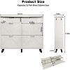 Shoe Cabinet Storage for Entryway, 4-Door Flip-Up Shoe Organizer with Drawers & Adjustable Shelves, Freestanding Shoe Storage Cabinet for Living Room - 2 of 4