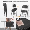 Karl Home | Plastic / Resin Stackable Folding Chair Folding Chair Set (Set of 4) - 3 of 4