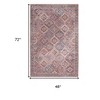 Multicolor Oriental Power Loom Distressed Washable Area Rug - 3 of 4