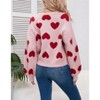 Women's V-Neck Cold Shoulder Sweater Soft Knit Winter Top Cozy Spliced Design Skin Friendly Fall Fashion - 3 of 4