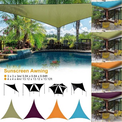 9.84ft Green Shade Sail Patio Cover Shade Canopy Camping Sail Awning Sail Sunscreen Shelter Triangle Cover