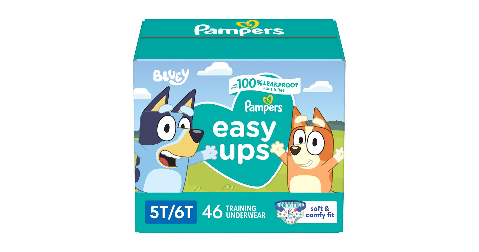 Pampers Easy Ups Bluey Training Underwear - Size 5T-6T - 46ct