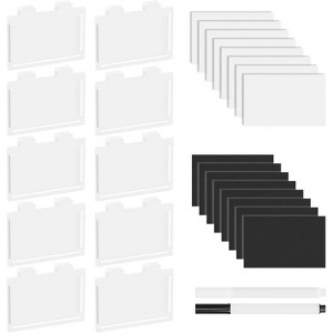 SpaceAid 10 Pack Pantry Basket Labels Clip on for Storage Bins, with 20 Label Cards,(white) - 1 of 1