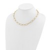 Chisel Stainless Steel Polished Textured Yellow IP-plated Open Link 16" Plus a 2" Extension Necklace - 4 of 4