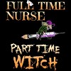 Women's Design By Humans Halloween Costume Full Time Nurse Part-Time Witch By TeeShirtMadness Racerback Tank Top - 2 of 3
