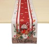 Unique Bargains Christmas Table Runner Mug with Candy Cane Linen Red Brown White 72"x13" 1 Pc - 4 of 4