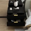 FUFU&GAGA Contemporary Design Two Drawer Nightstand for Bedroom Storage Bedside Dresser - 2 of 4