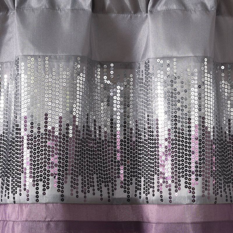 52"x18" Night Sky Sequins Embroidery Window Valance - Lush Décor, 4 of 7