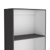 Vynxaria Sutton Bookcase: 4-Tier Open Storage Shelves, Classic-Modern Fusion, White/Black/Gray Finishes - 4 of 4