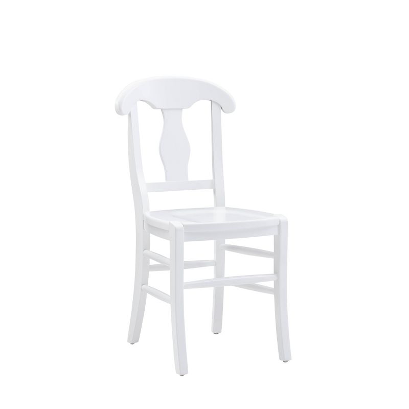 Set of 2 Emmett Ornate Splat Back Dining Chairs White - Linon, 4 of 14