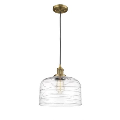 Bell - 1 Light Cord Hung Mini Pendant In Industrial Style-8 Inches Tall and 12 Inches Wide