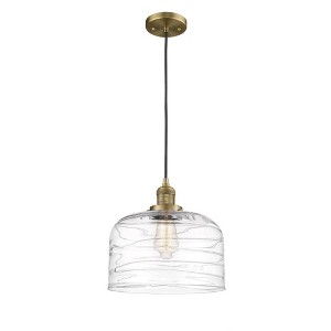Bell - 1 Light Cord Hung Mini Pendant In Industrial Style-8 Inches Tall and 12 Inches Wide - 1 of 1