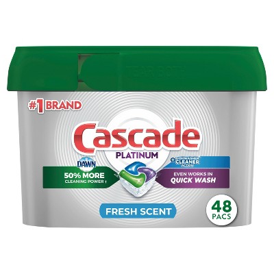 Cascade Platinum Dishwasher Detergent  Actionpacs Cleaner 