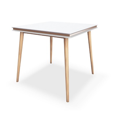 target white dining table