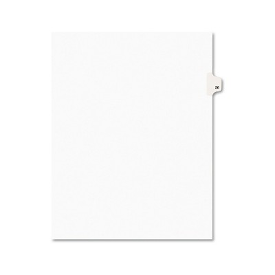 Avery-Style Legal Exhibit Side Tab Divider Title: 56 Letter White 25/Pack 01056
