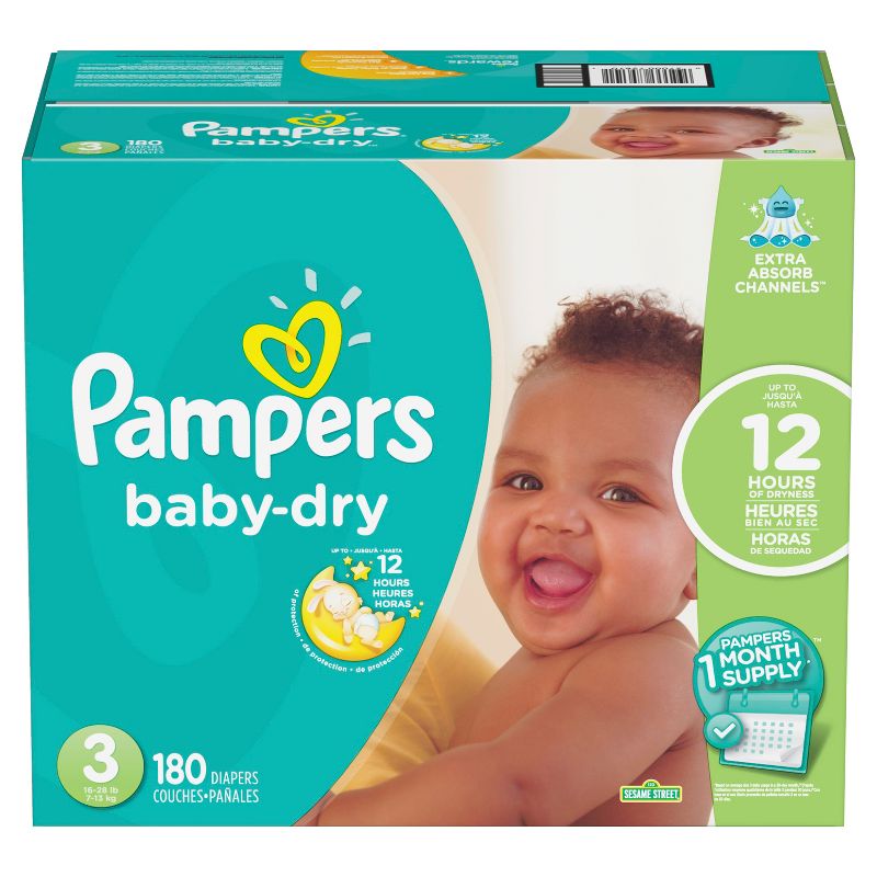 Pampers Baby Dry Diapers - Size 3 (180ct), 4 of 5