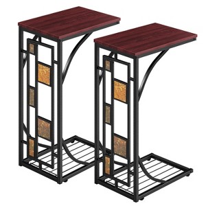 Yaheetech 2PCS Shaped Side Sofa Snack Table Coffee Tray End Table For Living Room - 1 of 4