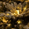 Nearly Natural 7-ft Pre-Lit Artificial Fraser Fir Flocked Christmas Tree with Instant Connect Technology and 400 Warm White LED Lights - 3 of 4