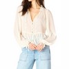 Women's Boho Swiss Dot Blouse - Dex - 3 of 4