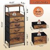 GALAXHERO Tall Nightstand with 4 Drawers and Open Shelf, Fabric Dresser with Wood Grain Top, Storage Tower for Bedroom or Living Room - 3 of 4