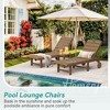 Patio Chaise Lounge Chair Outdoor, HDPS Material, Outdoor Pool Lounge Chairs with 5-Position Backrest, with Wheels for Outside, Poolside, Beach - 2 of 4