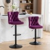 CAVINAS Dining Chairs Kitchen Chairs Set of 2 Bar Stool Swivel Velvet chairs with Backs Comfortable Tufted for Home Pub and Kitchen Island, - 3 of 4