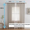 HLC.ME Penelope Faux Linen Textured Privacy Sheer Light Filtering Rod Pocket Curtains Panels, Set of 2 - 4 of 4