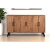HomeRoots 69" Brown Solid Wood Live Edge Sideboard with Six Doors - 2 of 4