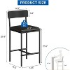 Dining Table Chair Set - Kitchen Table & Chair Sets - Compact Table w/ Upholstered Bar Stools & Space Saving Design for Apartment - 2 of 4
