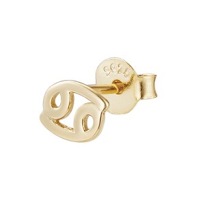 Adornia 14k Gold Vermeil .925 Sterling Silver Single Zodiac Sign Stud Earring - 1 of 2