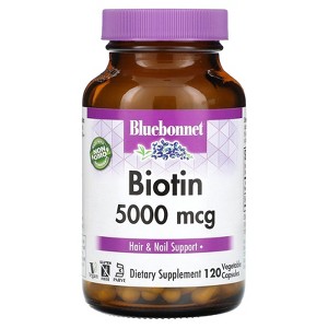 Bluebonnet Nutrition Biotin, 5,000 mcg, 120 Vegetable Capsules - 1 of 4