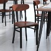 Flash Furniture Wright Commercial Grade Dining Chair with 500 LB. Capacity Steel Frame, Solid Wood Seat, and Boomerang Back - 2 of 4