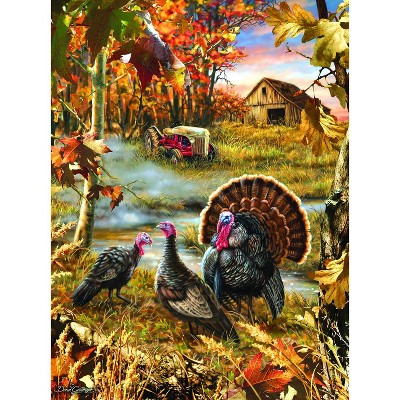 Sunsout Turkey Ranch 1000 pc  Thanksgiving Jigsaw Puzzle 57168