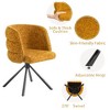 Kumasinova 270° Swivel Home Office Desk Chairs Set of 2, Modern Upholstered Dining Chairs with Metal Base, Makeup Chair for Vanity - 3 of 4