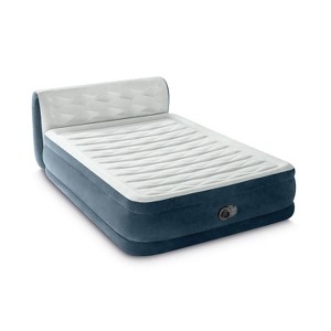 Intex 18" Pillow Top Air Mattress with Electric Pump and Headboard - Queen Size - 1 of 4