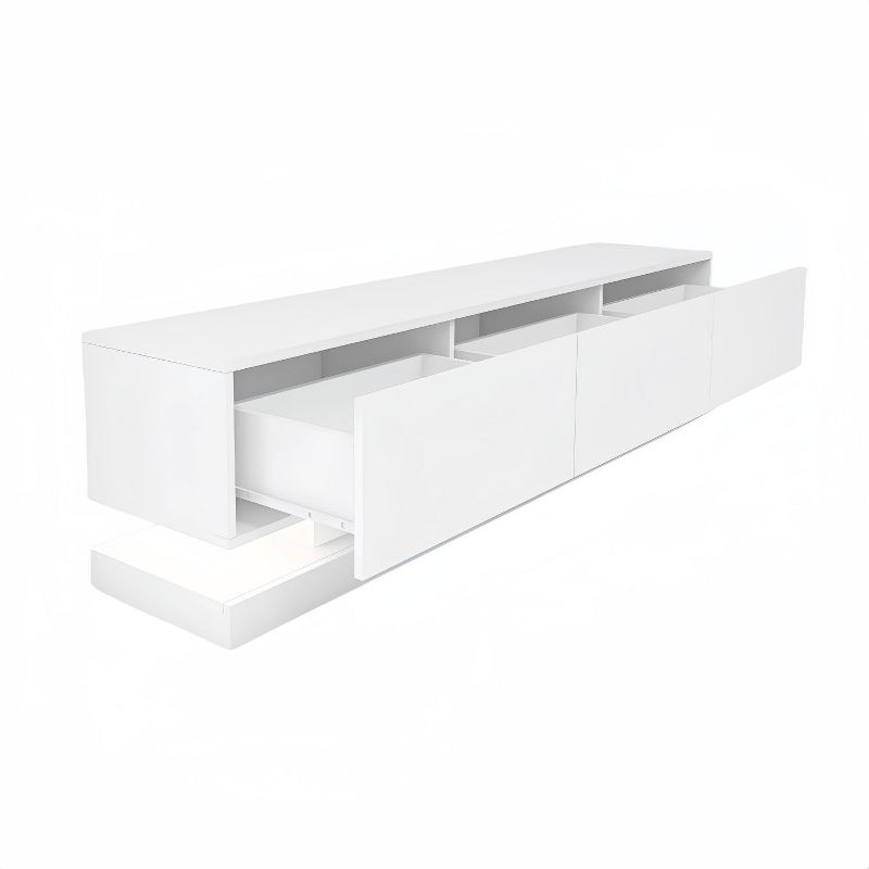 Modern TV Stand for 65 inch TV with 4 Drawers and 16 colors RGB Led Light, High Gloss TV Cabinet and Media Console - The Pop Home, 3 of 9
