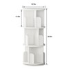 Rotating 3-Tier Bookshelf 360° Spinning Bookcase Storage Rack for Kids and Adults Small Space Organizer - 2 of 4