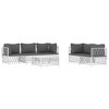 vidaXL Garden Lounge Set White Woven fabric, Powder-coated steel, Textilene - 3 of 4