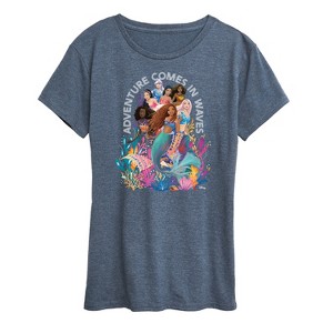 Women's - Disney - Adventure Comes In Waves Short Sleeve Graphic T-Shirt - 1 of 4