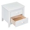 Garvee Night Stands End Table With 2 Storage Drawers Easy Assembly Mid Century Retro Bed Side Table For Bedroom/Living Room/Salon/Office - 3 of 4