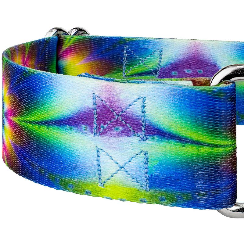 Country Brook Petz 2 Inch Tie Dye Flowers Martingale Dog Collar, 5 of 7