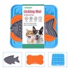 GOOPAWS: 3-Pack Licking Mats - Orange, Grey & Blue, Slow Feeder Pads for Pets - 2 of 4