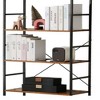 AZL1 Life Concept Utility Storage Drawers 5 Tier Modern Bookcase Space Saving Storage Shelf for Living Room, Bedroom, Brown, 23.6"*11.8"*62.2" - 3 of 4