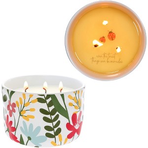 Pavilion Gift Company - Miracles - 12 oz - 100% Soy Wax Reveal Triple Wick Candle Scent: Tranquility - Flame Candles - 1 of 4